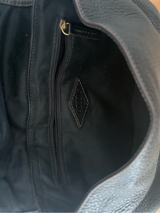 Fossil Black Pebble Leather Flap Crossbody Bag - Picture 7 of 11